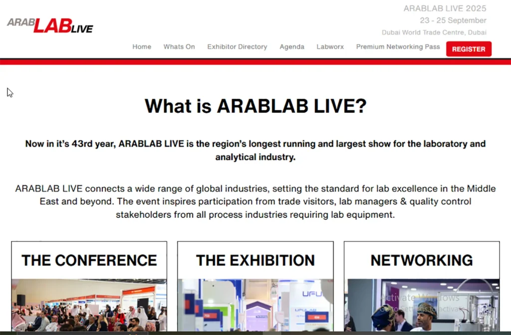 Arablab؛ ویترینی از نوآوریهای آزمایشگاهی در قلب دبی 11 سایت نمایشگاه عرب لب دبی