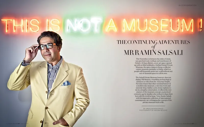 رامین صلصالی، مجموعه‌دار و کارآفرین متولد تهران، موسس Salsali Private Museum در السرکال اونیو دبی